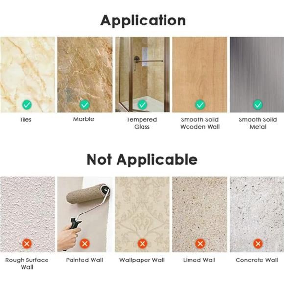 Shower Caddy Basket Shelf with 5 Hooks Adhesive Organizer Storage Rack Rustproof - Picture 5 of 7